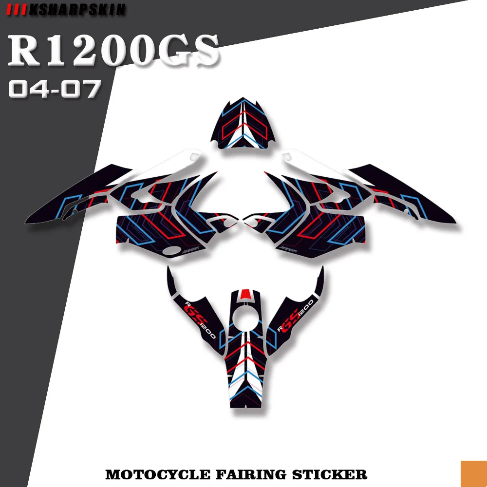 

Modified motorcycle body reflective fairing sticker waterproof protection sticker suitable for BMW R1200GS 2004-2007