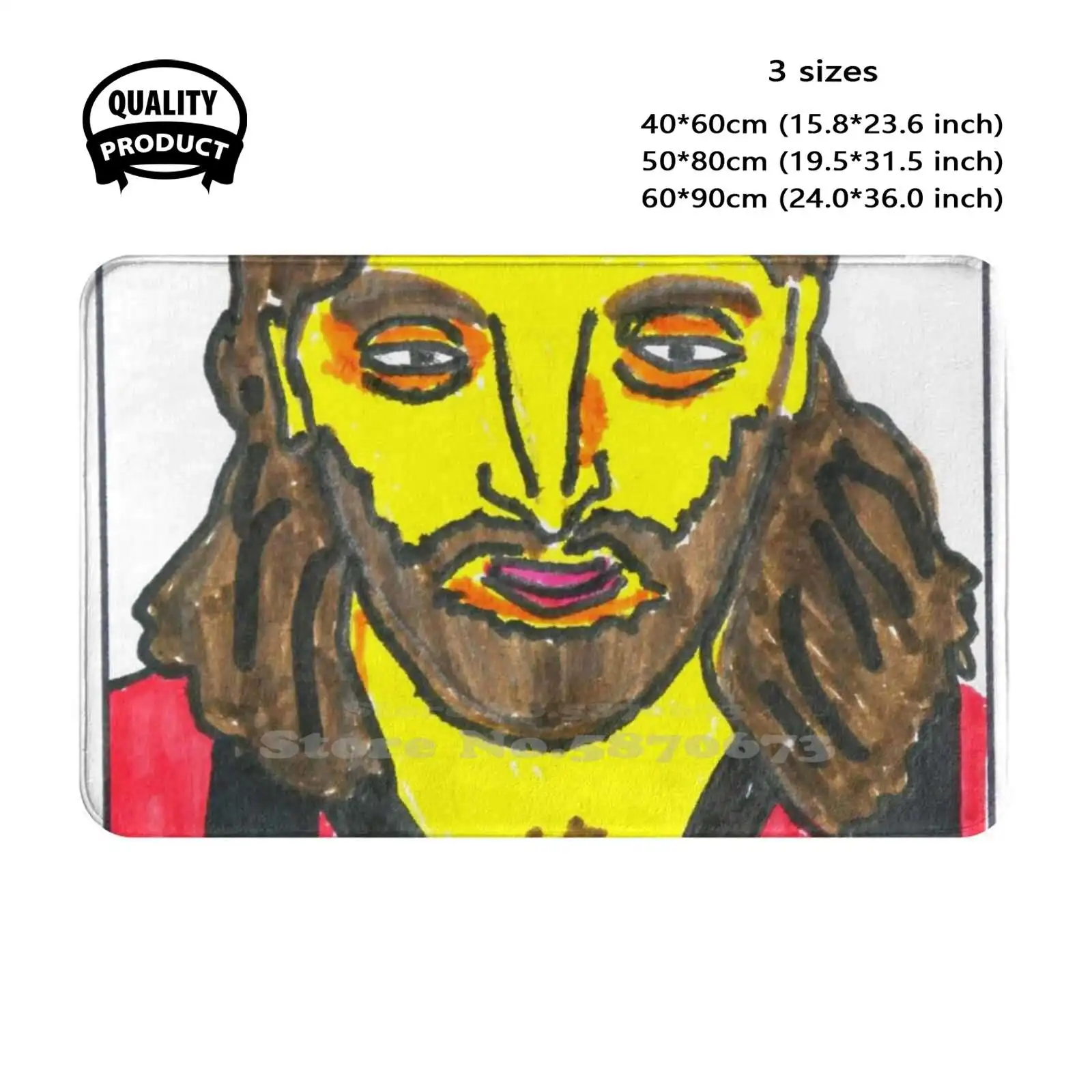 Карикатура Трифона Ивананов Мягкая подушка Домашний ковер Дверной коврик Автомобильный коврик Каркатура Коллекция Златан Ибрагимович Голова Лицо