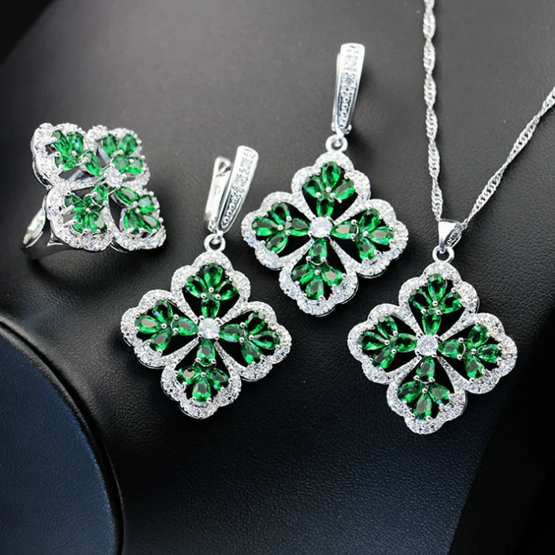 

Zlxgirl jewelry luxury brand cubic zirconia necklace earring ring jewelry sets fine wonen's wedding accessories sets Neclace