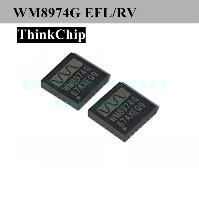 WM8974GEFL/RV WM8974G WM8974 QFN-24 ترميز أحادي مع سائق مكبر الصوت