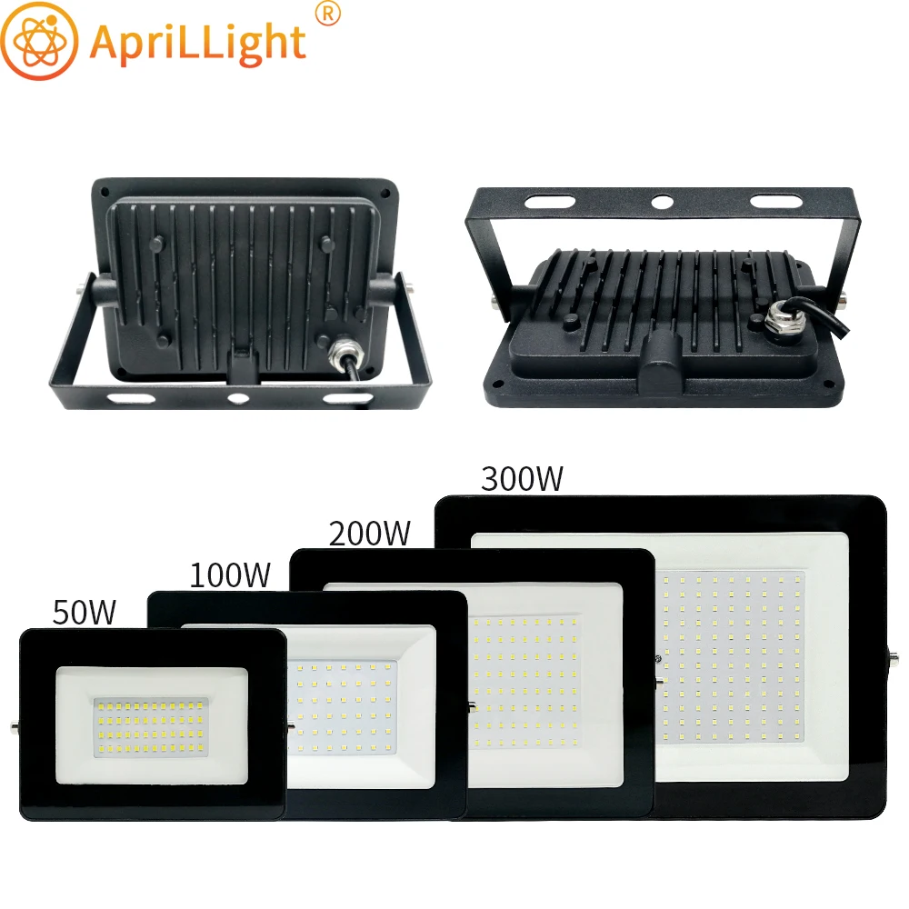 LED Floodlight 300W 200W 100W 50W AC 220V Projector Lamp IP66 Reflector foco led exterior Outdoor Lighting Spotlight Flood Light