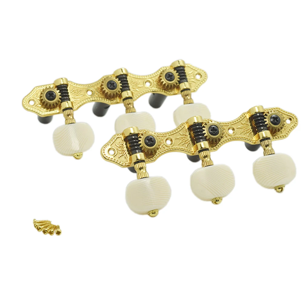 KD Classical Guitar Tuning Peg Flamenco Machine Heads Gold Plated Guitar Peg Tuner Professional Guitar Parts Accessories