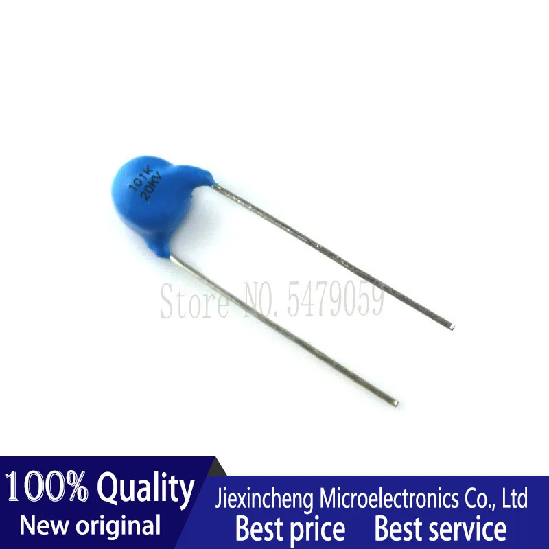 고전압 세라믹 커패시터 50 개, 20KV 101K 100PF 0.1NF