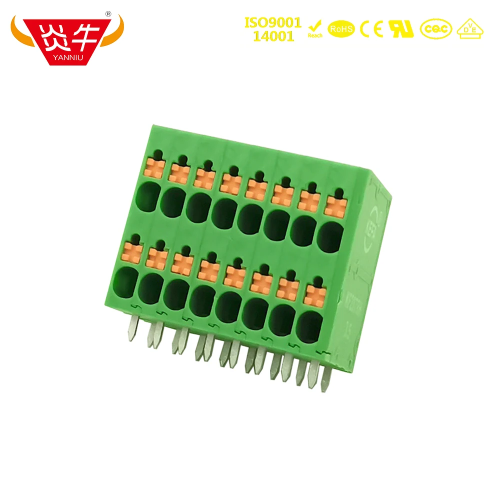 

50Pcs KF207RH 2P ~ 24P 3.5 DOUBLE ROW COMPACT TYPE PCB SPRING TERMINAL BLOCKS CONNECTOR SPTD 1,5/ 8-H-3,5 1841555 2PIN ~ 12PIN