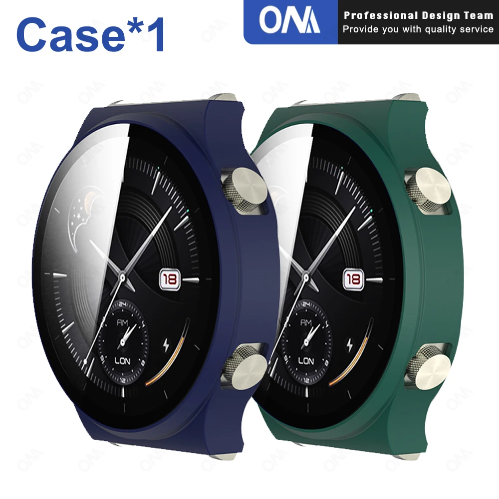 Matte Case for Huawei Watch GT 2 Pro Bumper Case Cover With Tempered Glass Smartwatch 9H Screen Protector For Huawei GT2 pro