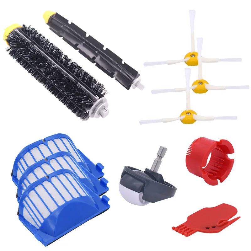 Roller Brush Side Brush HEPA Filter For iRobot Roomba 600 Series 610 620 625 630 650 660 Cleaner Accessories Replacement Parts