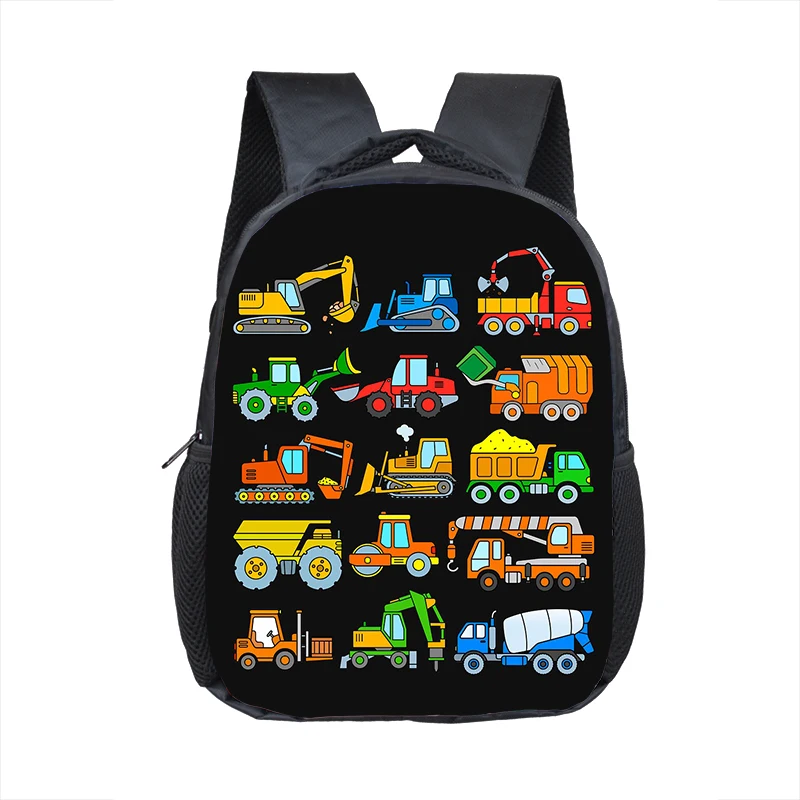 Cartoon Firetruck Excavator Tractor Backpack Children School Bags Kids Kindergarten Bag Baby Toddler Backpack Boys Book Bag Gift