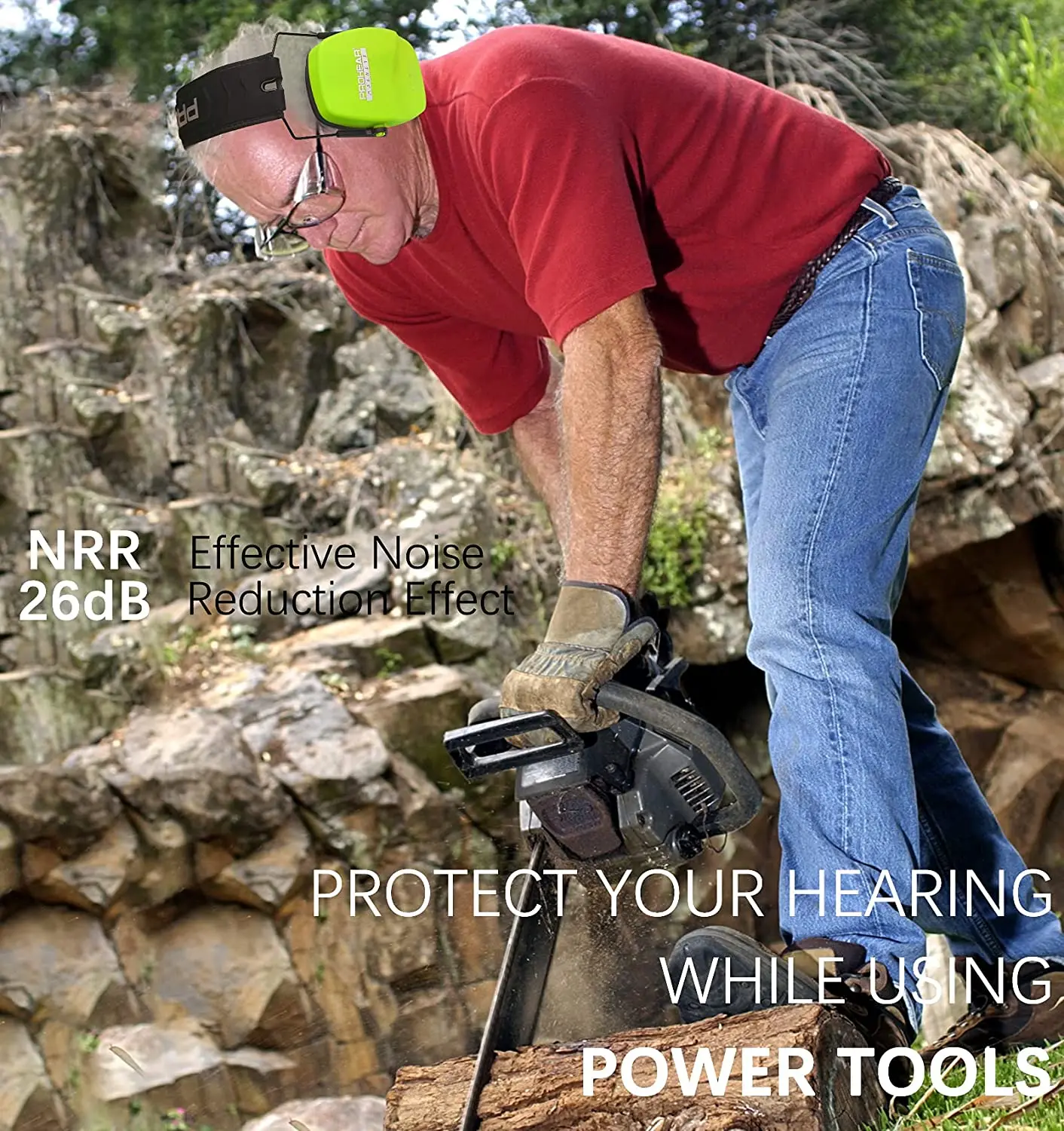 ZOHAN  ear protector for shooting Hearing Protectors noise reduction Safety earmuffs slim passive Protection NRR26db Hunting