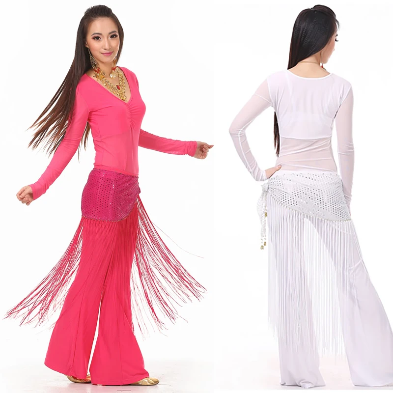 

Костюмы для танца живота с кисточками, сексуальный длинный пояс для танца живота с кисточками для женщин, индийский танец, хип-шарф, аксессуары