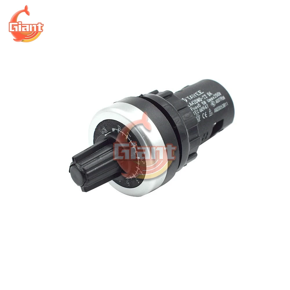 LA42DWQ-22 22mm 1K 2K ohm Governor Rotary Potentiometer Inverter Converter Resistance Variable Frequency Converter 5K 10K 20K