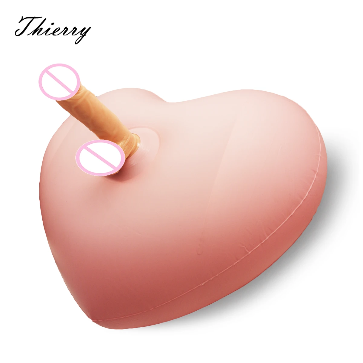 Thierry Female Masturbation Inflatable Ball with Dildo Sex Furniture Sitting On Sex Toys for Women Heart Balloon Strapon Penis