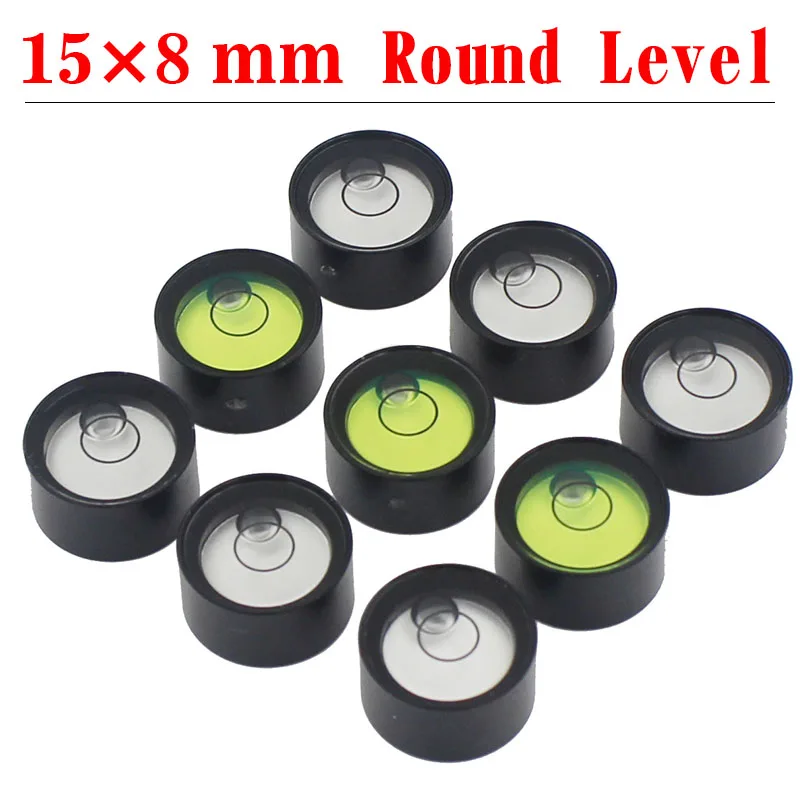 15*8MM Mini Pocket Horizontal Bubble Metal Round Spirit Level Bullseye Bead for Electronic Scale  Magnetic Available 1PCS