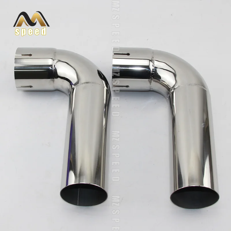 Car styling 90 degrees 54mm 66mm 73mm 76mm Exhaust pipe muffler tail pipe 304 stainless steel welding material