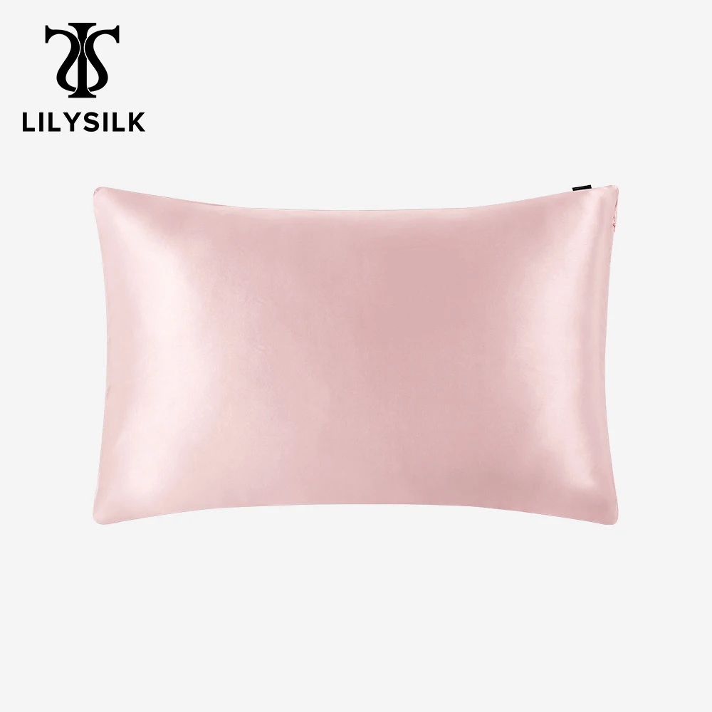 LILYSILK Pure 100 Silk Pillowcase Hair With Hidden Zipper 19 Momme Terse Color For Women Men Kids Girls Luxury Free Shipping