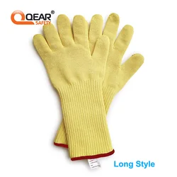 1 Paar Aramid Garen Gebreide Lange/Korte Pols Beschermen Heatproof Handschoenen-Hold Brandende Hot Gerechten/Oven/hot Mallen-Hittebestendigheid W