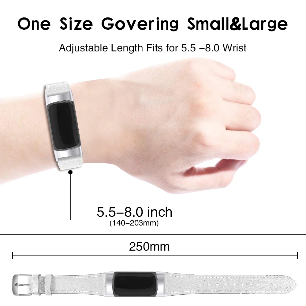 سوار جلد أصلي من Essidi للرجال والنساء ، حلقة سوار لشحن Fitbit 6 5 ، مشبك سوار ، جودة