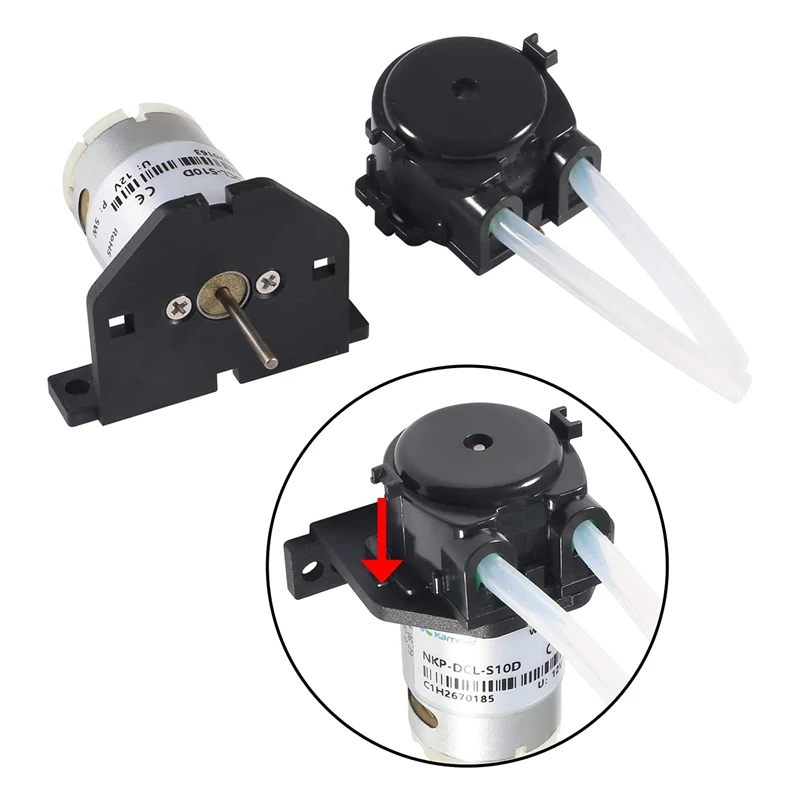 12V DC Dosing Pump Peristaltic Dosing Head with Connector for Arduino Aquarium Lab Analytic DIY