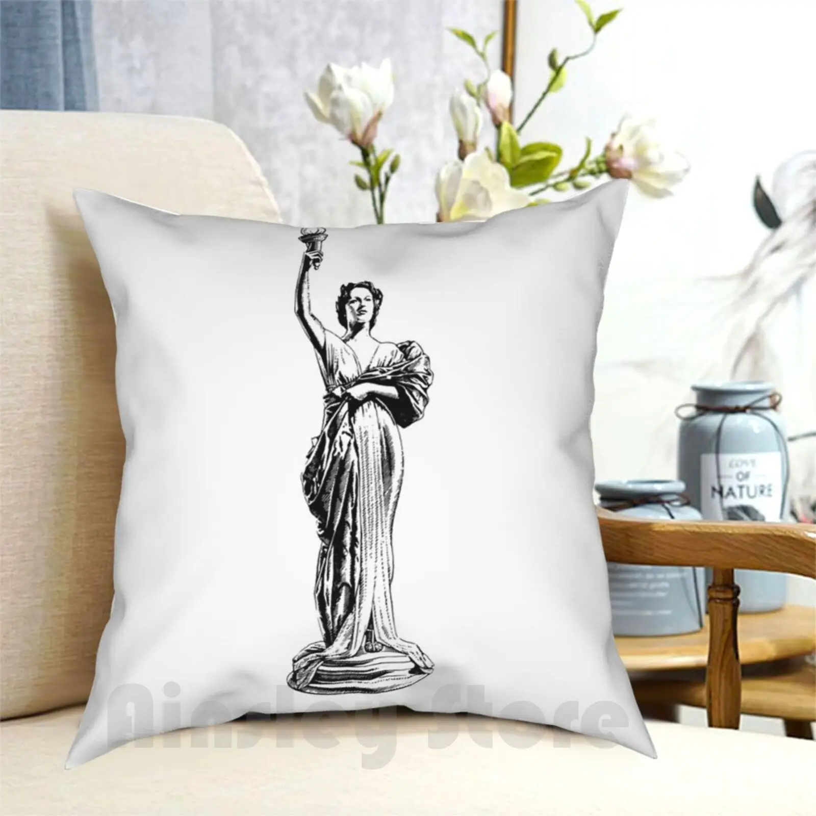 Torch Lady Pillow Case Printed Home Soft DIY Pillow cover Pictures Torch Lady Logo Motion Pictures Movies Film 1945