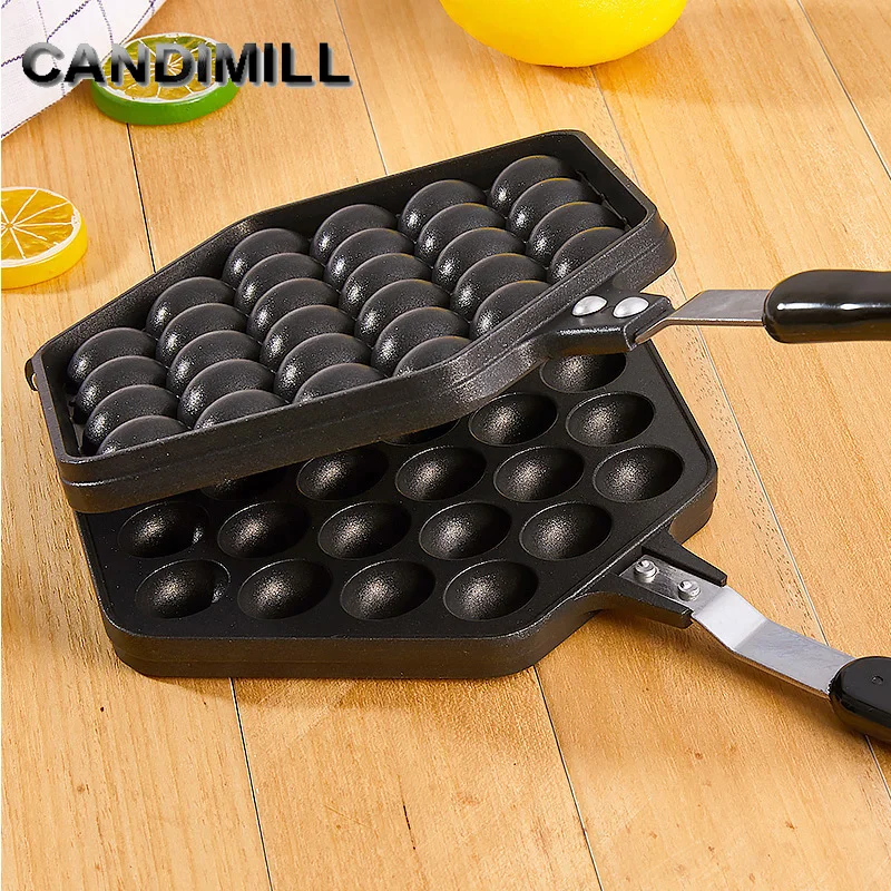 

Bubble Waffle Maker Pan Crispy Eggettes Omelet Mold Eggs Waffle Cake Baking Pan Iron Parts Muffin Non-Stick Plate