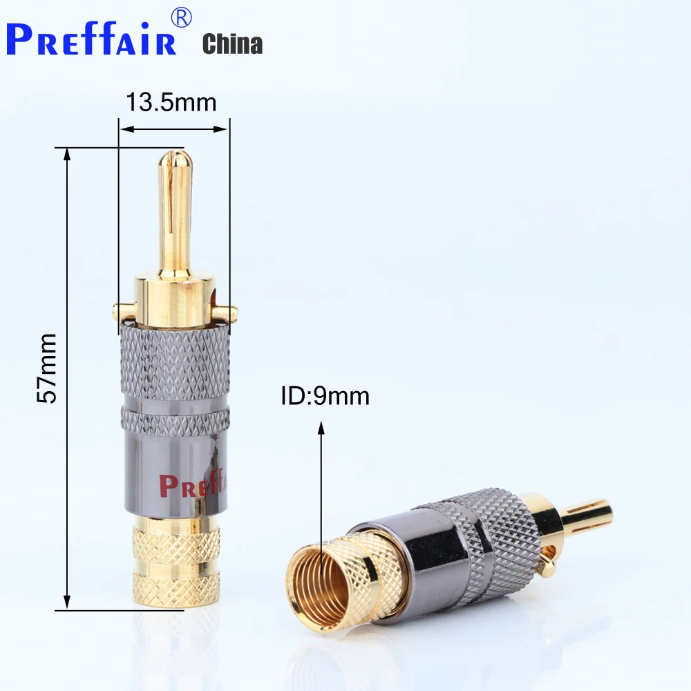 4/8szt Preffair Nowa mosiężna wtyczka bananowa z zamkiem Czerwono-białe złącze wzmacniacza głośnikowego Kabel głośnikowy Wtyczka bananowa