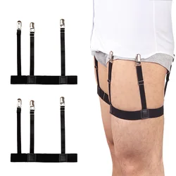 Hot Sale 2 Pcs Men Shirt Stays Belt with Non-slip Locking Clips Keep Shirt Tucked Leg Thigh Suspender Garters Strap AIC88