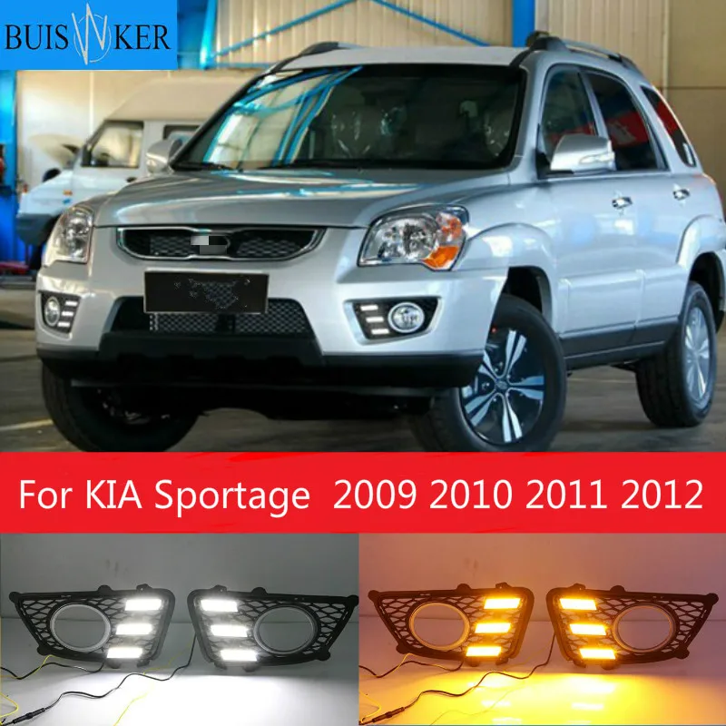 

1 set For KIA Sportage 2009 2010 2011 2012 12V LED DRL Daytime Running Light Daylight Fog lamp head light