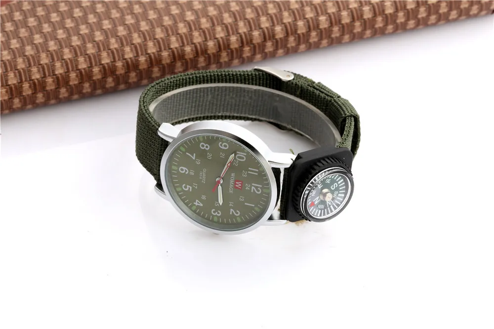 Montres de sport de plein air pour femmes et enfants, montre pour enfants, bracelet en tissu militaire pour garçons, montre pour enfants