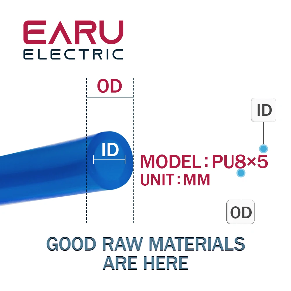 10 metr 8mm 6mm 4mm 10mm wąż do sprężonego powietrza rury pneumatyczne rury PU węże 12mm 14mm 16mm dla sprężarki rury poliuretanowe 8x5mm 6x4 12x8