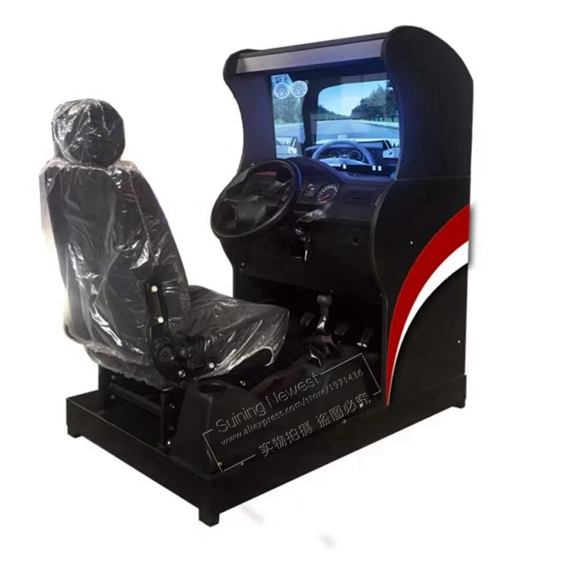 China Low Price Good Quality Black Auto Car Driving Practice Training Simulator Machine For Training Center And Driving School