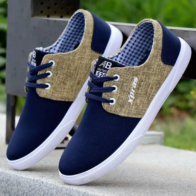 Anti-Odor Canvas Shoes Men\'s Autumn Sneakers Low Top Casual Shoes Big Size 46 47 48 Jogging Walking Shoes Coffee Man Espadrilles