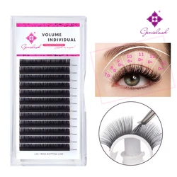 Genielash 1pc individual eyelashes professional volume eyelash extension high quality mink eyelashes makeup lashes supplies