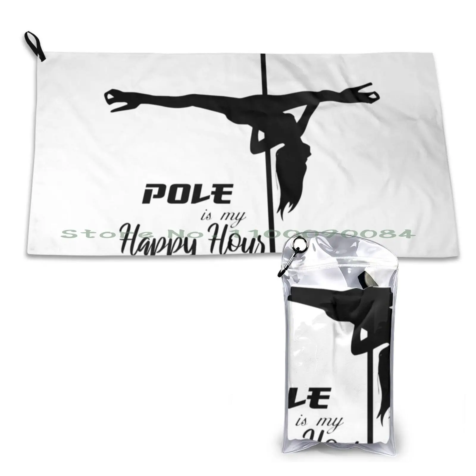 Pole Is My Happy Hour ( Black ) Quick Dry Towel Gym Sports Bath Portable Nicolas Cage Meme 2 Nicolas Cage Meme 3 Nicolas Cage