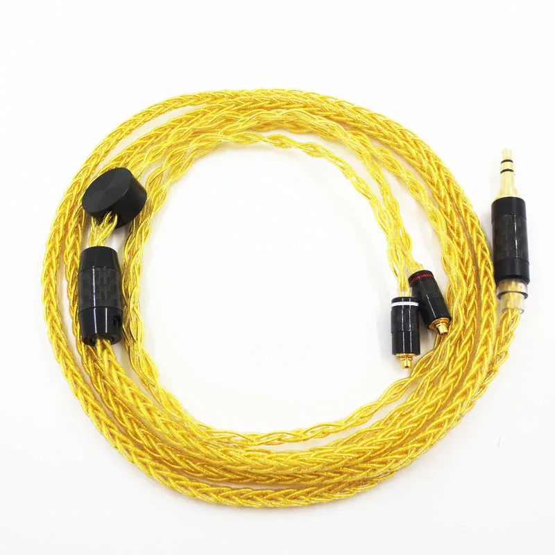 2.5/3.5/4.4mm MMCX interface Gold-plated copper wire headphone cable for N3AP SE535 SE846 W80 W40 earphone upgrate HIFI cable