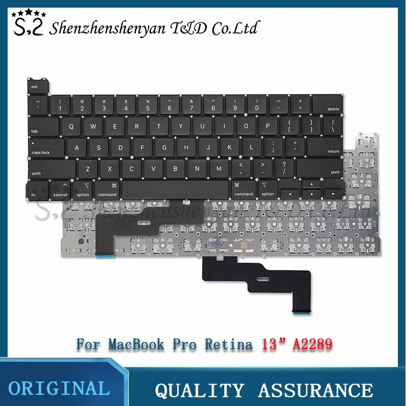 Laptop A2289 Keyboard UK US English French German Spanish Ru Arabic for MacBook Pro Retina 13 