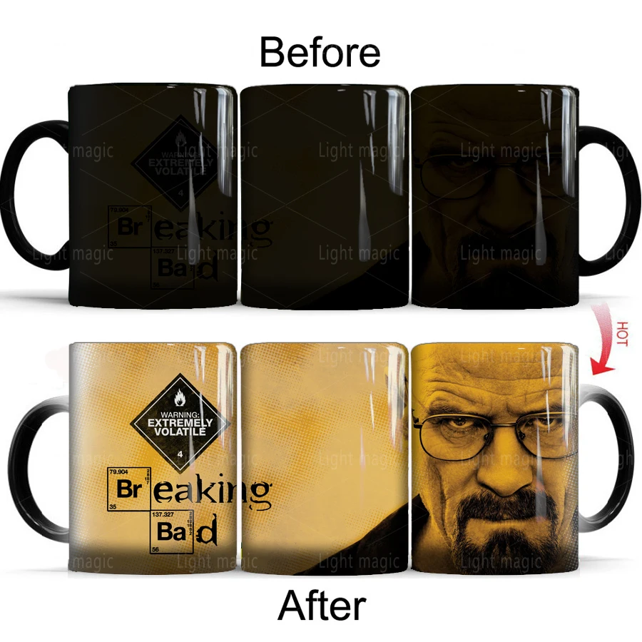 Breaking Bad 350ml Magic Ceramic Color Changed Milk Coffee Cup Mug