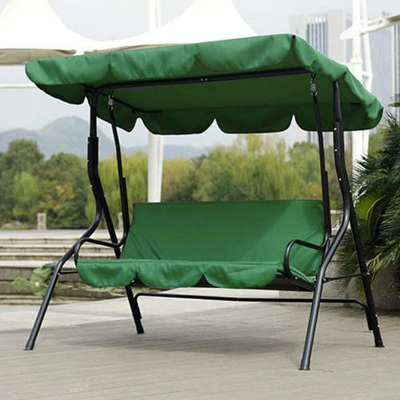 Promotion! Canopy Swing Top Cover & Swing Seat Cover, 3 Seater Patio Swing Chair Canopy Top Cover for Garden Terrace Seat Hammoc