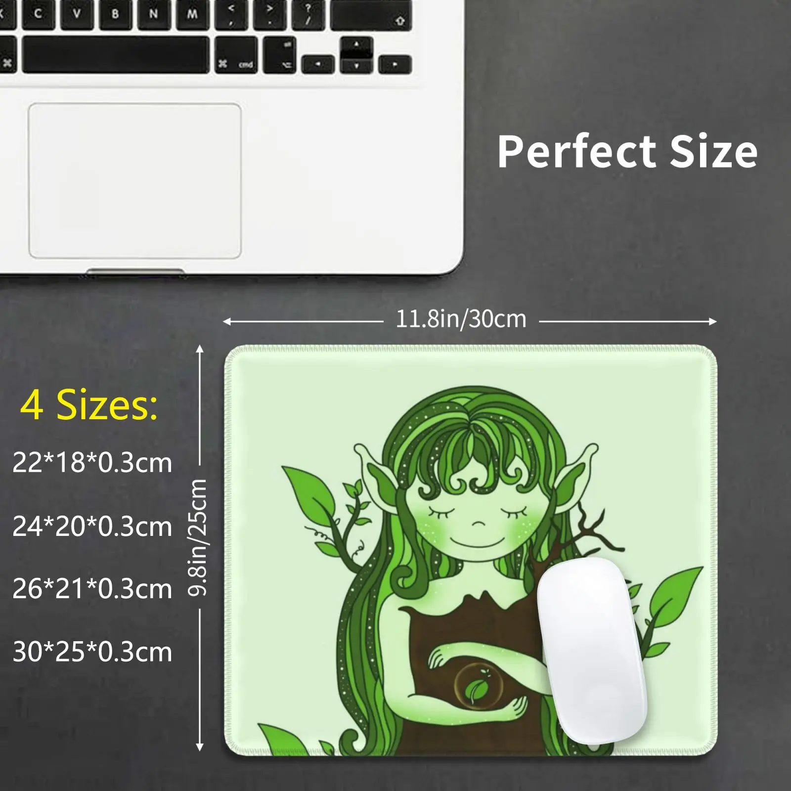 Sleeping Dryad Princess Mouse Pad DIY Print Cushion Gladkid Wood Wood Princess Plants Magical Guardian Princess