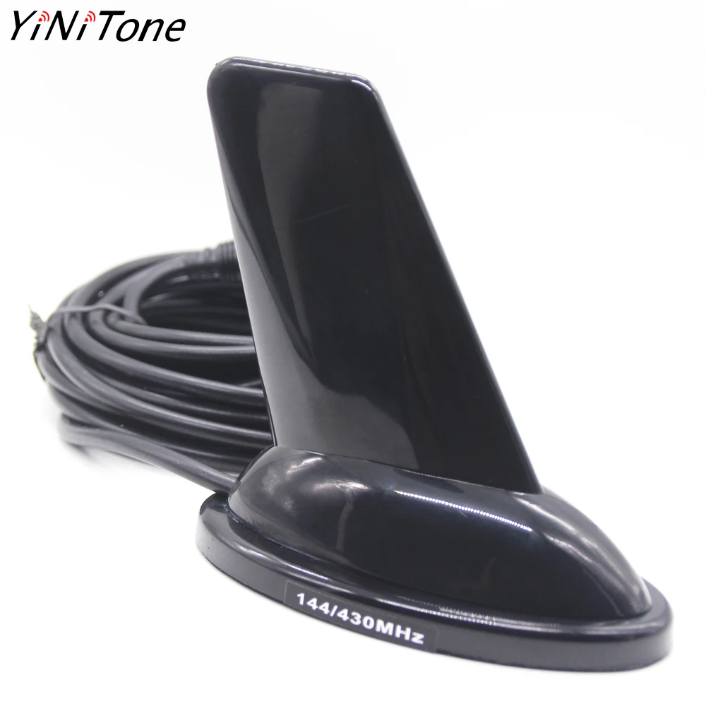 Imagem -06 - Yinitone-antena Dual Band para Qyt Kt7900d 8900 Bj328 Bj-318 Baofeng Pl259 to n Sma Bnc Shark Fin Design Vhf Uhf 144 Mhz 430mhz