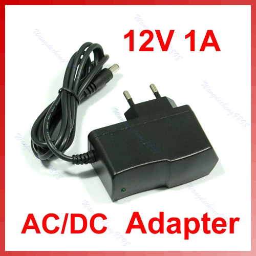 

EU Plug 1000mA 12V 1A AC DC Plugtop Power Adapter Supply H052