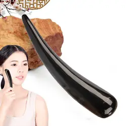 15CM Natural Black Buffalo Horn Massage Acupuncture Sticks Chinese Medicine Health Treating Tools Free Shipping L007