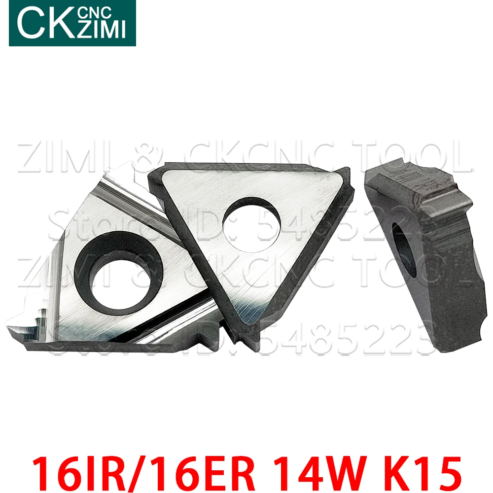 16IR 14W K15 16ER 14W K15 carbure insère des inserts filetés externes internes CNC outils de tournage de coupe de tour pour le cuivre en aluminium