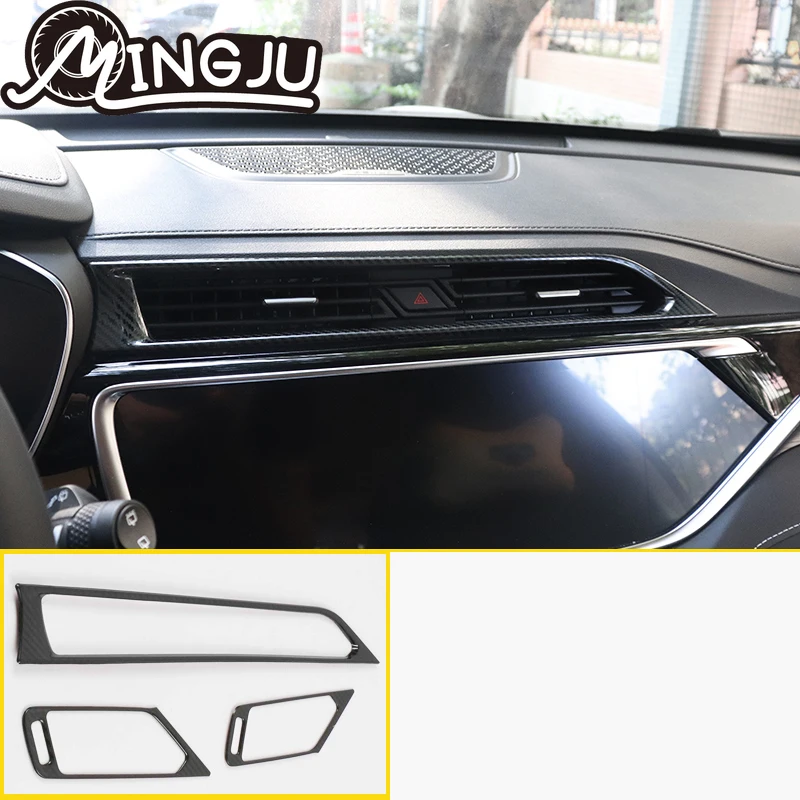 For Geely Atlas Pro Azkarra 2021 2022 2023 Black Carbon Fiber Car Interior Door Handle Plate Decorative Cover Accessories