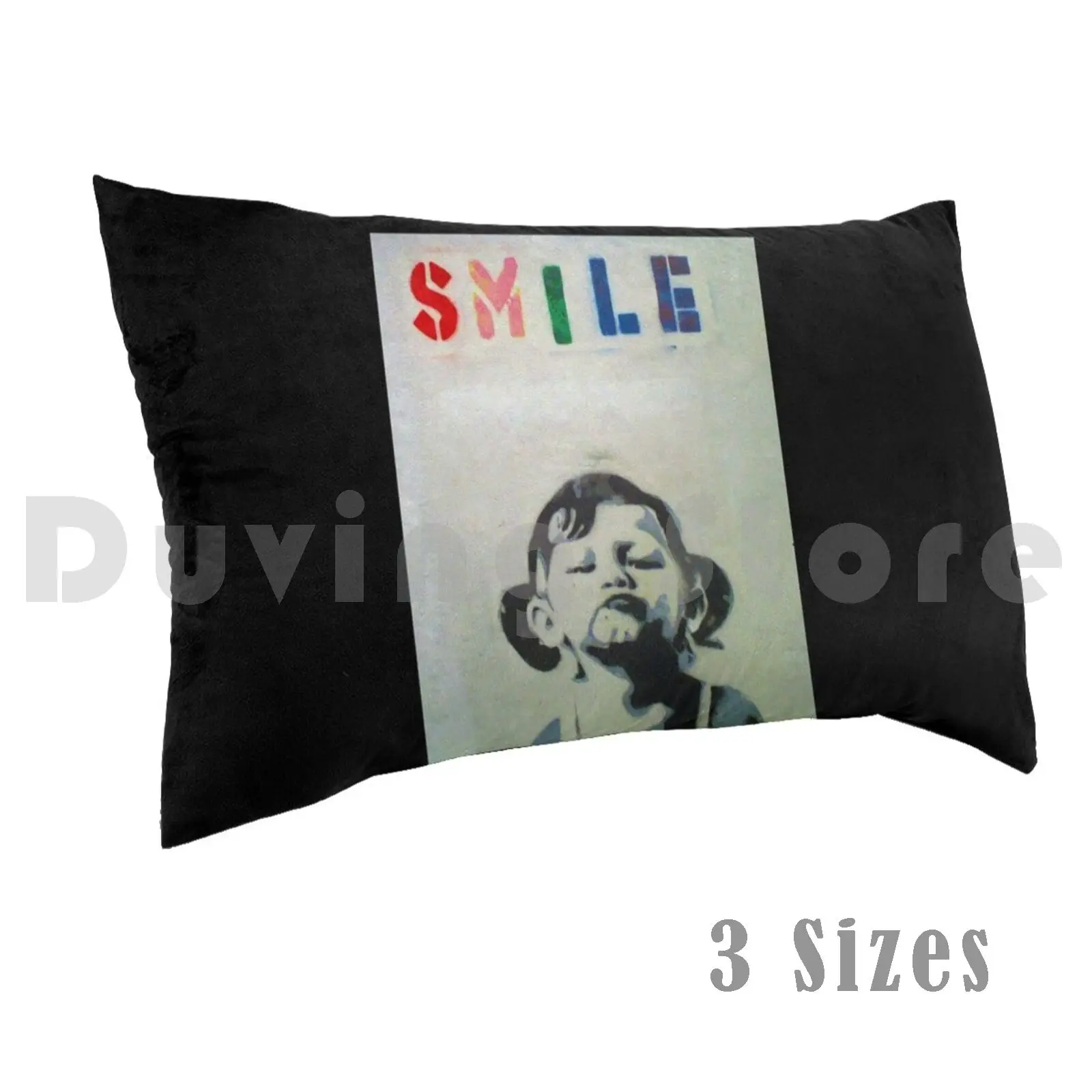 Banksy Smile Girl Pillow case 1029 Banksy Smile Girls Street Art Graffiti Artist Vandal Activist