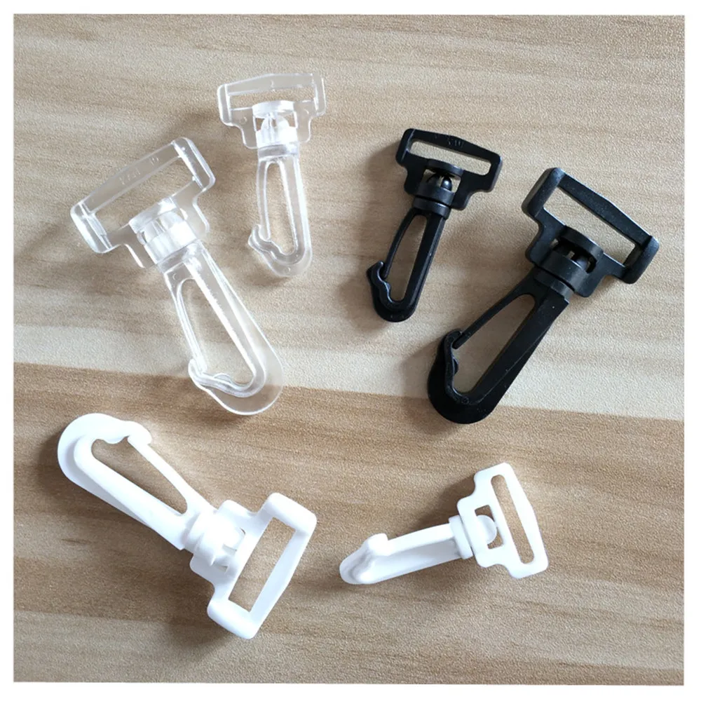 2pcs 10/15/20/25/30/38/50mmPlastic Swivel Snap Hooks Hardware Side Release Buckle Paracord Backpack Straps Bag Parts DIY accesso