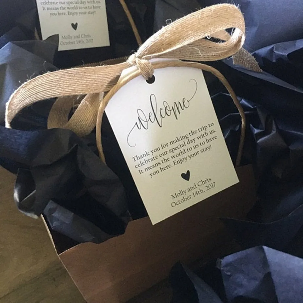 

Customized Wedding Tags for Welcome, Favor Tag for Hotel, Bag Tag, DIY