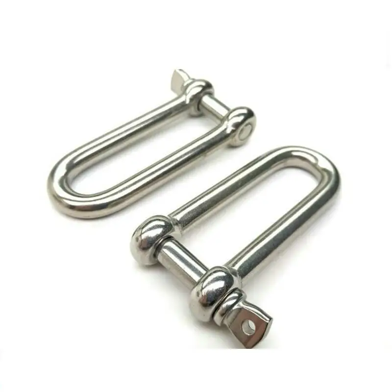 HQ LD01 M4-M16 All Sizes AISI304 Long Straight D Shackle Stainless Steel Anchor Shackle Chain Wire Rope Connector