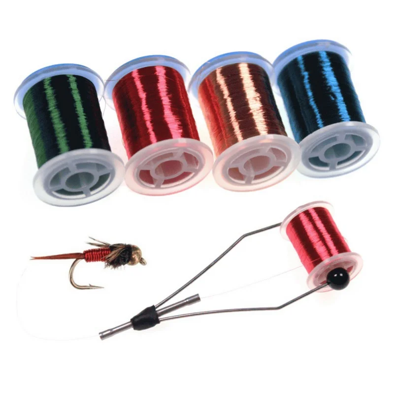 1PC Fly Hook Hook Wire High Strength Fly Tying Floss Thread 210D Silky Yarns Fly Fishing Tying Line Fishing Tools