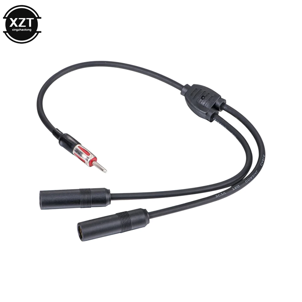 Car Antenna Cable Adapter Aluminum Plug In 1 For 2 Radio Antenna Extension Cable Meet More Connectivity Needs Antenna For Car