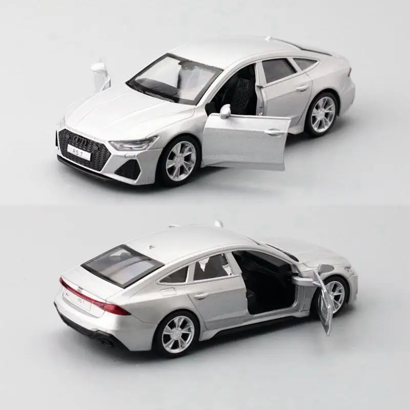 1/43 Audi RS7 Super Sport Toy Car Model For Children Diecast Metal Vehicle Miniature Pull Back Collection Gift Boys Match Box