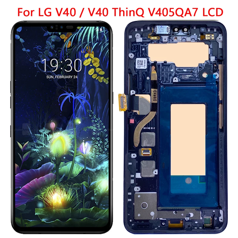 For LG V40 V50 LCD Display Touch Screen Digitizer Assembly With Frame For LG V40 ThinQ V50 ThinQ 5G lcd Replacement